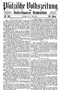 Pfälzische Volkszeitung und Kaiserslauterer Wochenblatt (Pfälzische Volkszeitung) Dienstag 11. Juli 1865