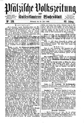 Pfälzische Volkszeitung und Kaiserslauterer Wochenblatt (Pfälzische Volkszeitung) Mittwoch 19. Juli 1865