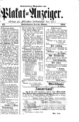 Pfälzische Volkszeitung und Kaiserslauterer Wochenblatt (Pfälzische Volkszeitung) Sonntag 28. Oktober 1866