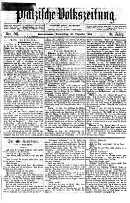 Pfälzische Volkszeitung Donnerstag 20. Dezember 1866