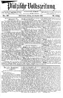 Pfälzische Volkszeitung Freitag 28. Dezember 1866