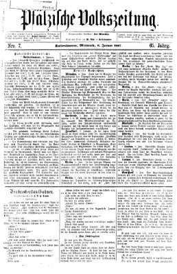 Pfälzische Volkszeitung Mittwoch 9. Januar 1867