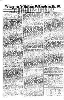 Pfälzische Volkszeitung Sonntag 13. Januar 1867