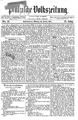 Pfälzische Volkszeitung Montag 28. Januar 1867