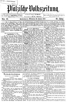 Pfälzische Volkszeitung Mittwoch 30. Januar 1867