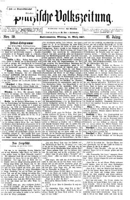 Pfälzische Volkszeitung Montag 11. März 1867