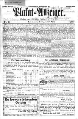 Pfälzische Volkszeitung Sonntag 14. April 1867