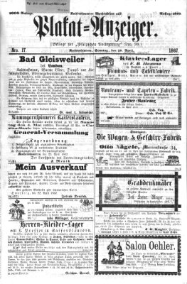 Pfälzische Volkszeitung Sonntag 28. April 1867