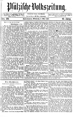 Pfälzische Volkszeitung Mittwoch 8. Mai 1867