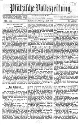 Pfälzische Volkszeitung Montag 1. Juli 1867