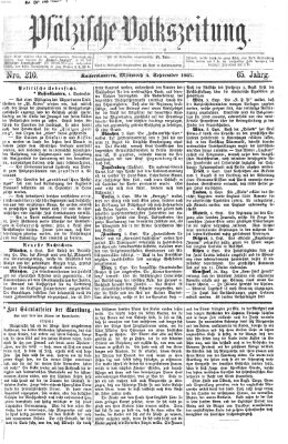 Pfälzische Volkszeitung Mittwoch 4. September 1867