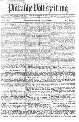 Pfälzische Volkszeitung Samstag 5. Oktober 1867