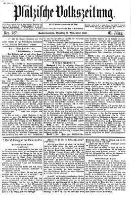 Pfälzische Volkszeitung Samstag 9. November 1867