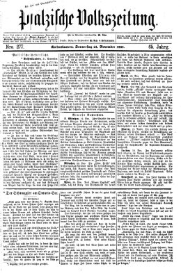 Pfälzische Volkszeitung Donnerstag 21. November 1867