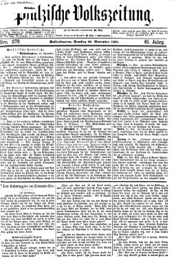 Pfälzische Volkszeitung Samstag 23. November 1867