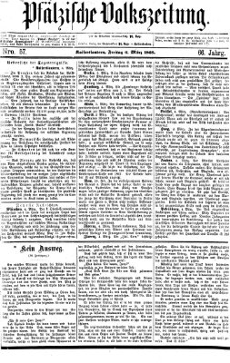 Pfälzische Volkszeitung Freitag 6. März 1868