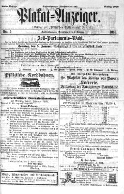 Pfälzische Volkszeitung Sonntag 5. Januar 1868