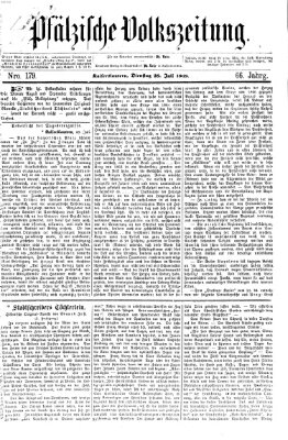 Pfälzische Volkszeitung Dienstag 28. Juli 1868