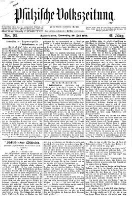 Pfälzische Volkszeitung Donnerstag 30. Juli 1868