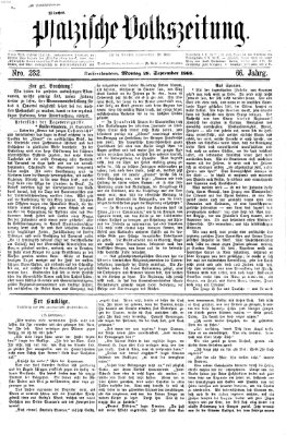 Pfälzische Volkszeitung Montag 28. September 1868