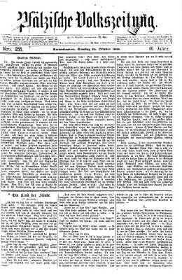 Pfälzische Volkszeitung Samstag 24. Oktober 1868