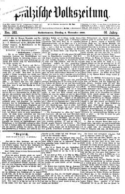Pfälzische Volkszeitung Dienstag 3. November 1868