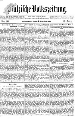 Pfälzische Volkszeitung Freitag 6. November 1868
