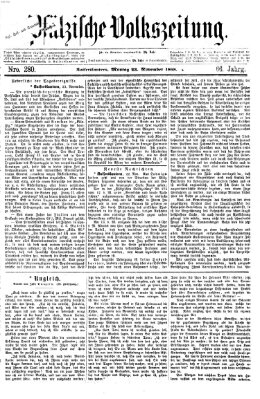 Pfälzische Volkszeitung Montag 23. November 1868