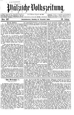 Pfälzische Volkszeitung Samstag 12. Dezember 1868
