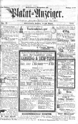 Pfälzische Volkszeitung Sonntag 30. August 1868