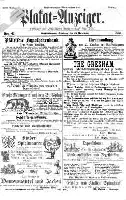 Pfälzische Volkszeitung Sonntag 22. November 1868