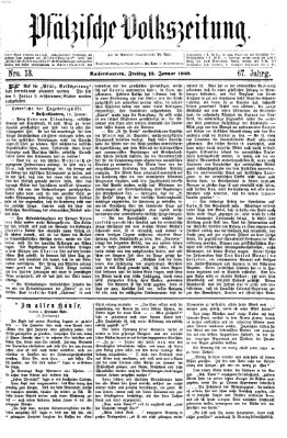 Pfälzische Volkszeitung Freitag 15. Januar 1869
