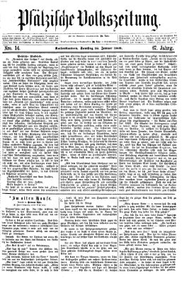 Pfälzische Volkszeitung Samstag 16. Januar 1869