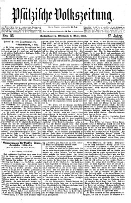 Pfälzische Volkszeitung Mittwoch 3. März 1869