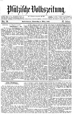 Pfälzische Volkszeitung Donnerstag 4. März 1869