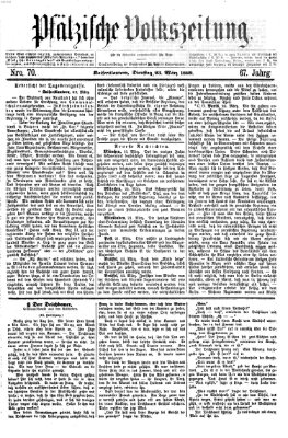 Pfälzische Volkszeitung Dienstag 23. März 1869