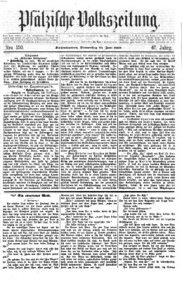 Pfälzische Volkszeitung Donnerstag 24. Juni 1869