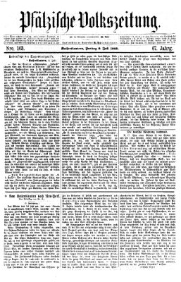 Pfälzische Volkszeitung Freitag 9. Juli 1869