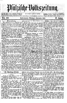 Pfälzische Volkszeitung Montag 6. September 1869