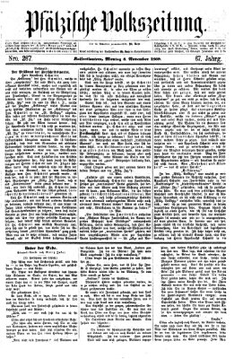 Pfälzische Volkszeitung Montag 8. November 1869
