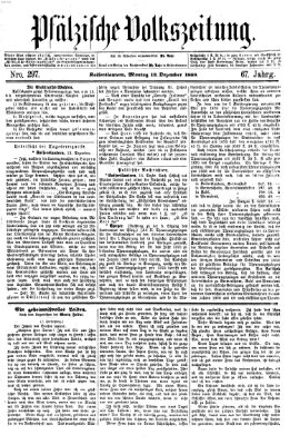 Pfälzische Volkszeitung Montag 13. Dezember 1869