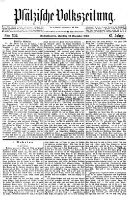 Pfälzische Volkszeitung Samstag 18. Dezember 1869
