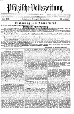 Pfälzische Volkszeitung Montag 20. Dezember 1869