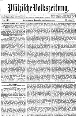 Pfälzische Volkszeitung Donnerstag 30. Dezember 1869