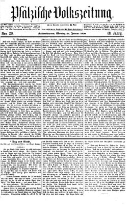 Pfälzische Volkszeitung Montag 24. Januar 1870