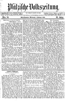 Pfälzische Volkszeitung Mittwoch 9. Februar 1870