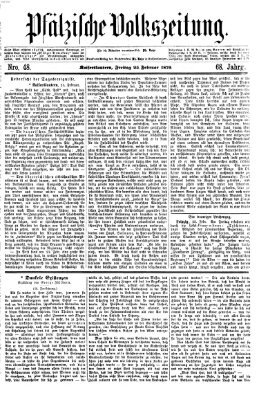 Pfälzische Volkszeitung Freitag 25. Februar 1870