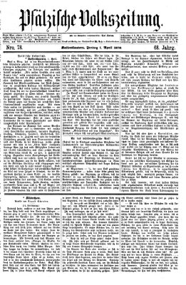Pfälzische Volkszeitung Freitag 1. April 1870