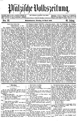 Pfälzische Volkszeitung Dienstag 19. April 1870