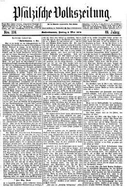 Pfälzische Volkszeitung Freitag 6. Mai 1870